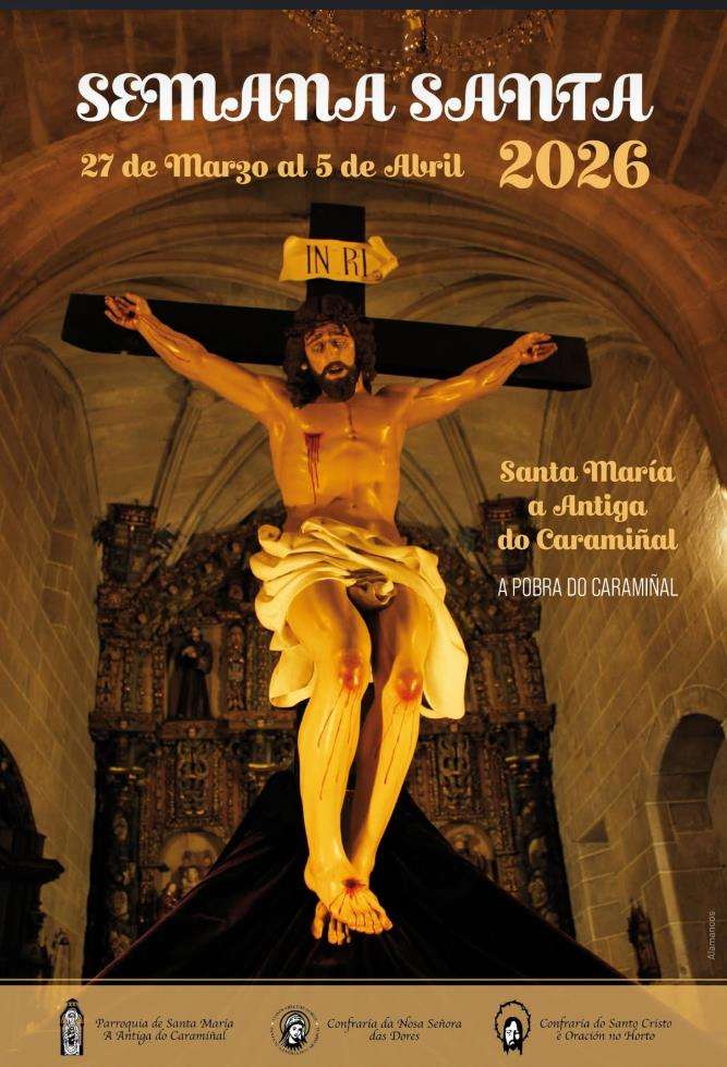 Cartel de Semana Santa en Pobra do Caramiñal 2026